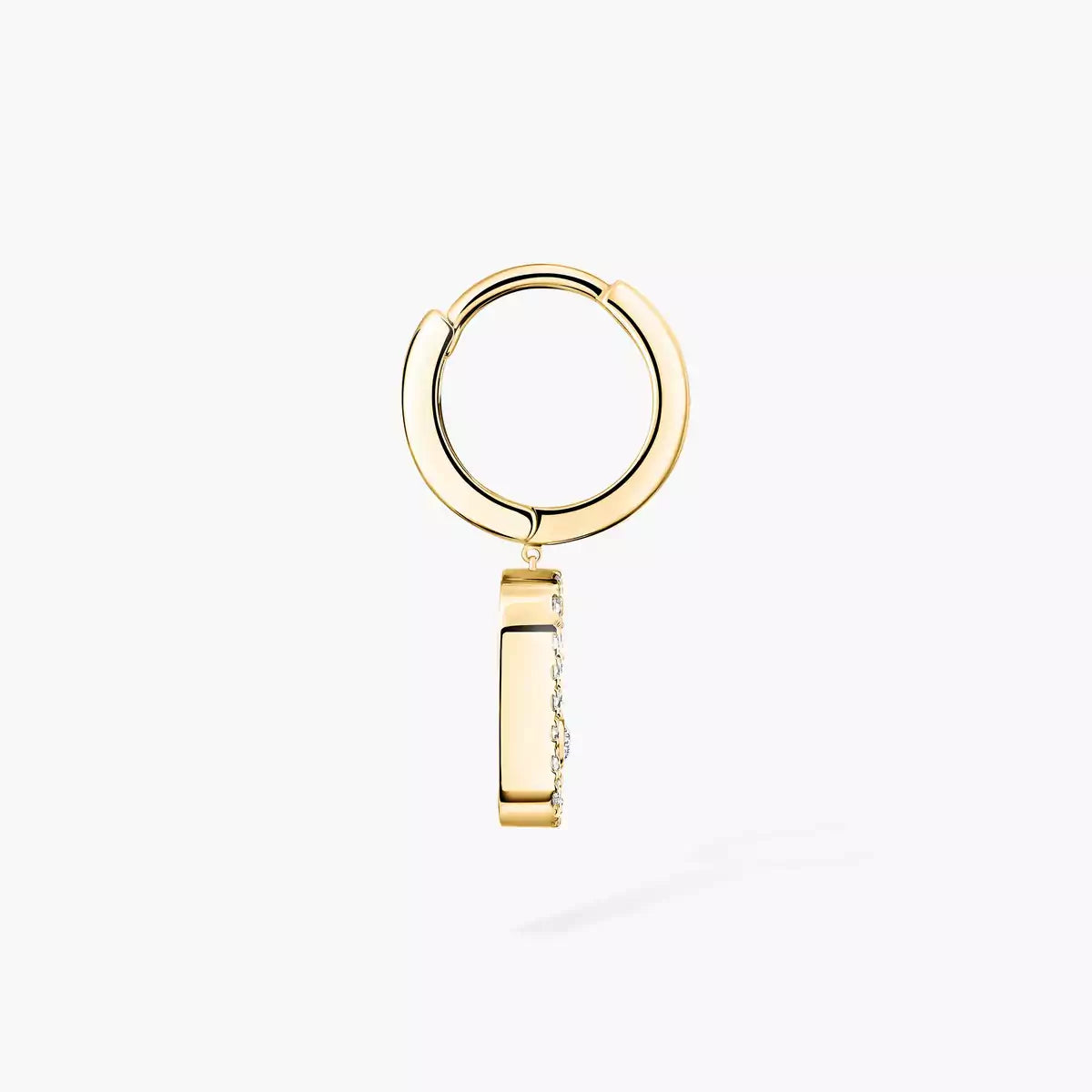 [LUXORA]Move Uno Single Diamond Hoop Earring