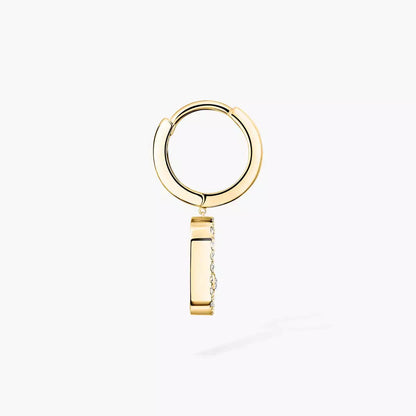 [LUXORA]Move Uno Single Diamond Hoop Earring
