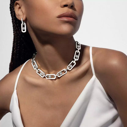 [LUXORA]So Move XL Diamond Pendant Earrings