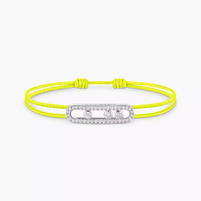[LUXORA]Messika Care(s) pink cord pavé bracelet