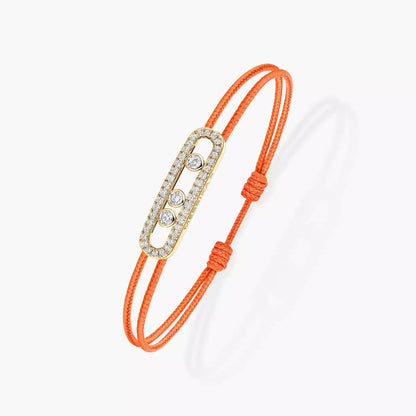 [LUXORA]Messika Care(s) pink cord pavé bracelet