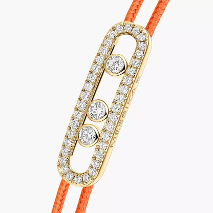 [LUXORA]Messika Care(s) pink cord pavé bracelet