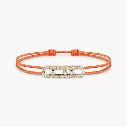 [LUXORA]Messika Care(s) pink cord pavé bracelet