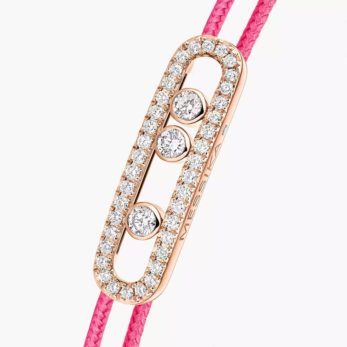 [LUXORA]Messika Care(s) pink cord pavé bracelet