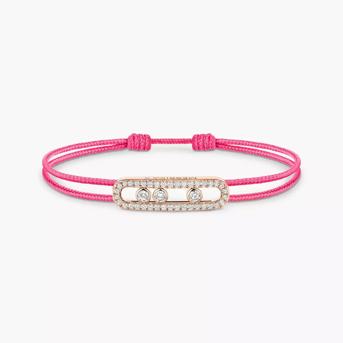 [LUXORA]Messika Care(s) pink cord pavé bracelet