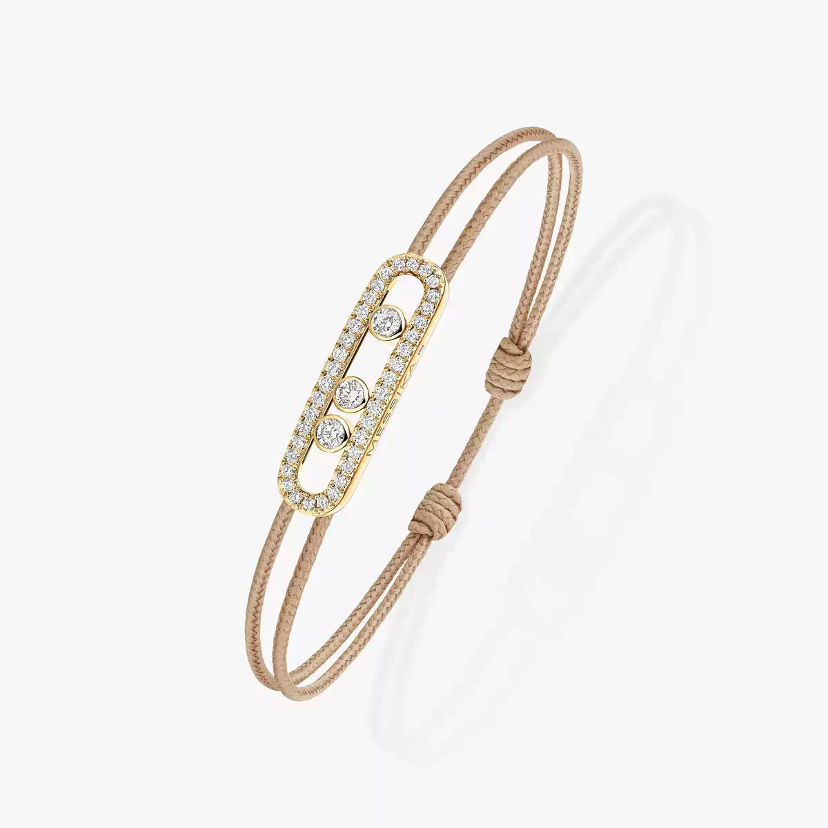 [LUXORA]Messika Care(s) pink cord pavé bracelet