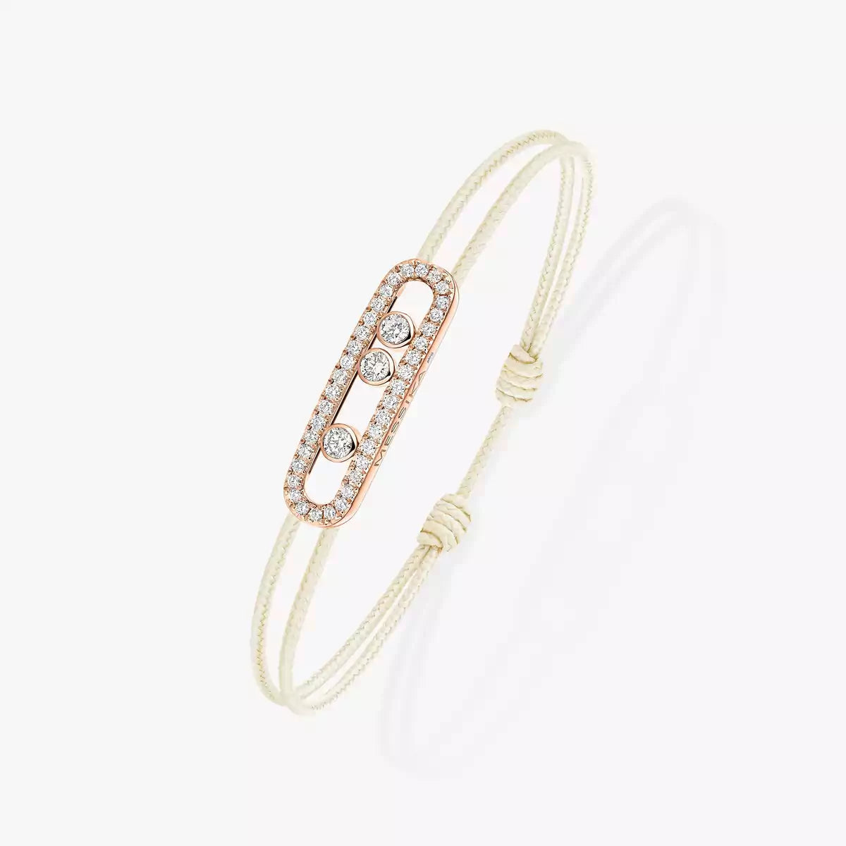 [LUXORA]Messika Care(s) pink cord pavé bracelet