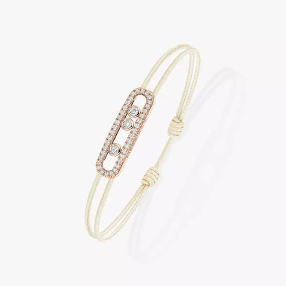 [LUXORA]Messika Care(s) pink cord pavé bracelet