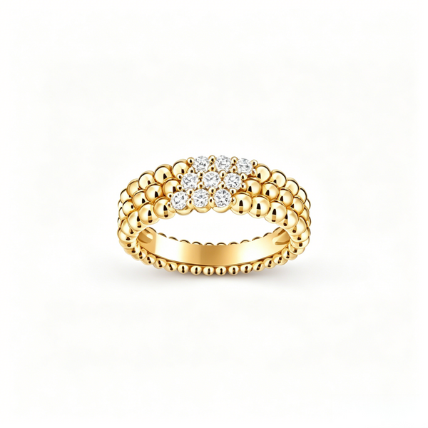 [⭐JeweliWhal] THREE-ROW DIAMOND RING