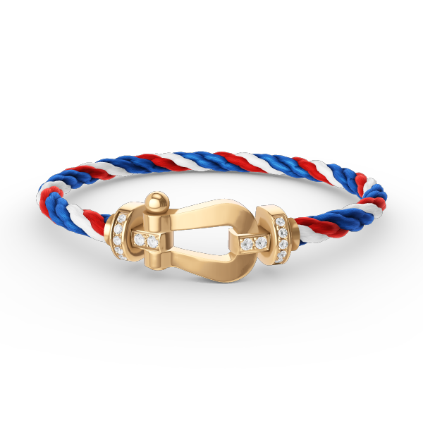 [LUXORA]FORCE LARGE HORSESHOE HALF DIAMOND BRACELET GOLD