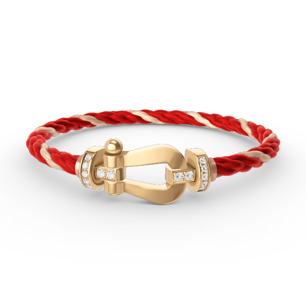 [LUXORA]FORCE LARGE HORSESHOE HALF DIAMOND BRACELET GOLD
