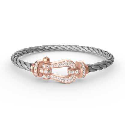 [LUXORA]FORCE LARGE HORSESHOE FULL DIAMOND BRACELET ROSE GOLD