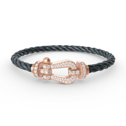 [LUXORA]FORCE LARGE HORSESHOE FULL DIAMOND BRACELET ROSE GOLD