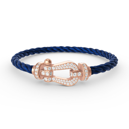 [LUXORA]FORCE LARGE HORSESHOE FULL DIAMOND BRACELET ROSE GOLD