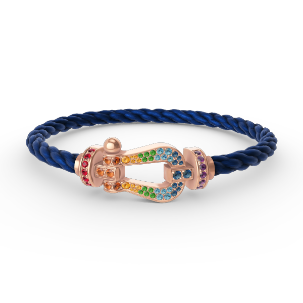 [LUXORA]FORCE LARGE HORSESHOE  COLORED DIAMOND BRACELET ROSE GOLD