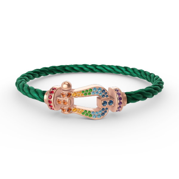 [LUXORA]FORCE LARGE HORSESHOE  COLORED DIAMOND BRACELET ROSE GOLD