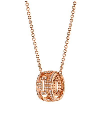 [LUXORA]PARENTESI NECKLACE PINK GOLD DIAMOND