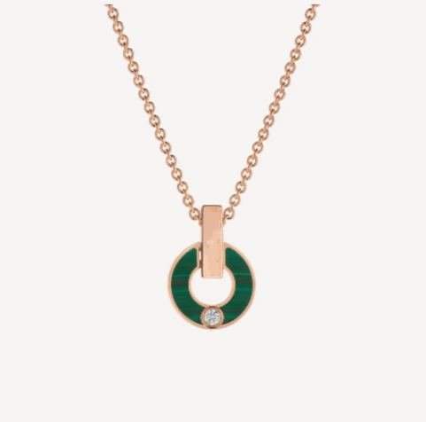 [LUXORA]GARI HALSKETTE ROSEGOLD MALACHIT