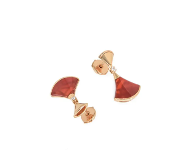 [LUXORA]DREAM Carnelian PINK GOLD EARRINGS