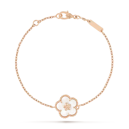 [LUXORA]LUCKY WHITE MOP PLUM BLOSSOM  BRACELET