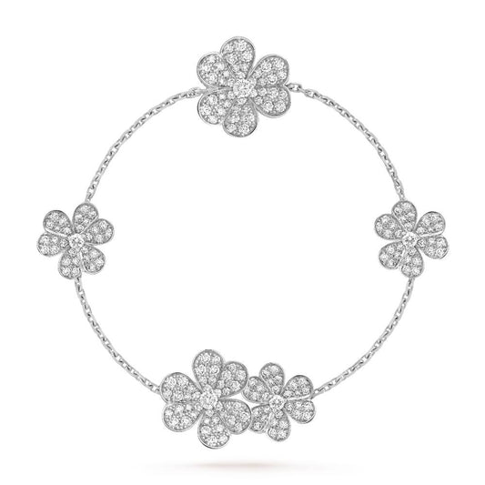 [LUXORA]FRIVOLE SILVER 5 FLOWERS BRACELET