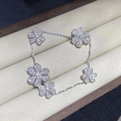 [LUXORA]FRIVOLE SILVER 5 FLOWERS BRACELET