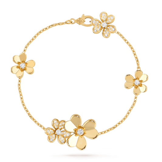 [LUXORA]FRIVOLE GOLD 5 FLOWERS BRACELET