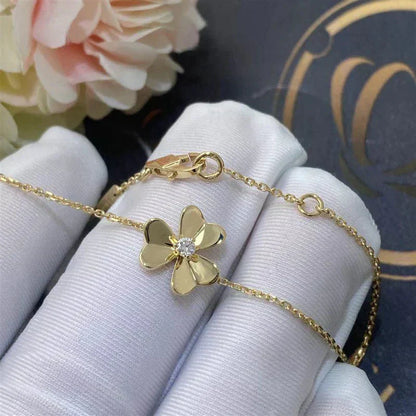 [LUXORA]FRIVOLE GOLD FLOWER PINK MALACHITE BRACELET