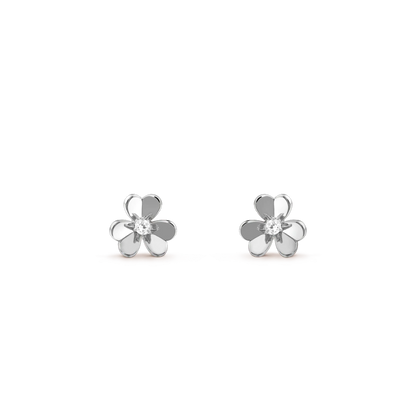 [LUXORA]FRIVOLE MINI SILVER FLOWER EARRINGS