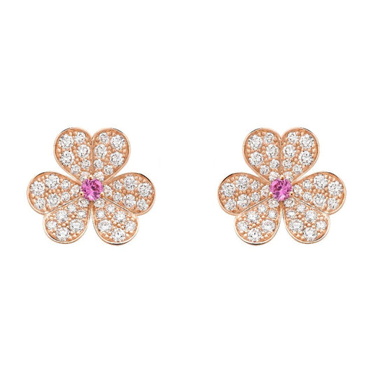 [LUXORA]FRIVOLE ROSÉGOLD BLUMEN DIAMANT OHRRINGE