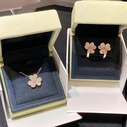 [LUXORA]FRIVOLE PINK GOLD FLOWER DIAMOND EARRINGS