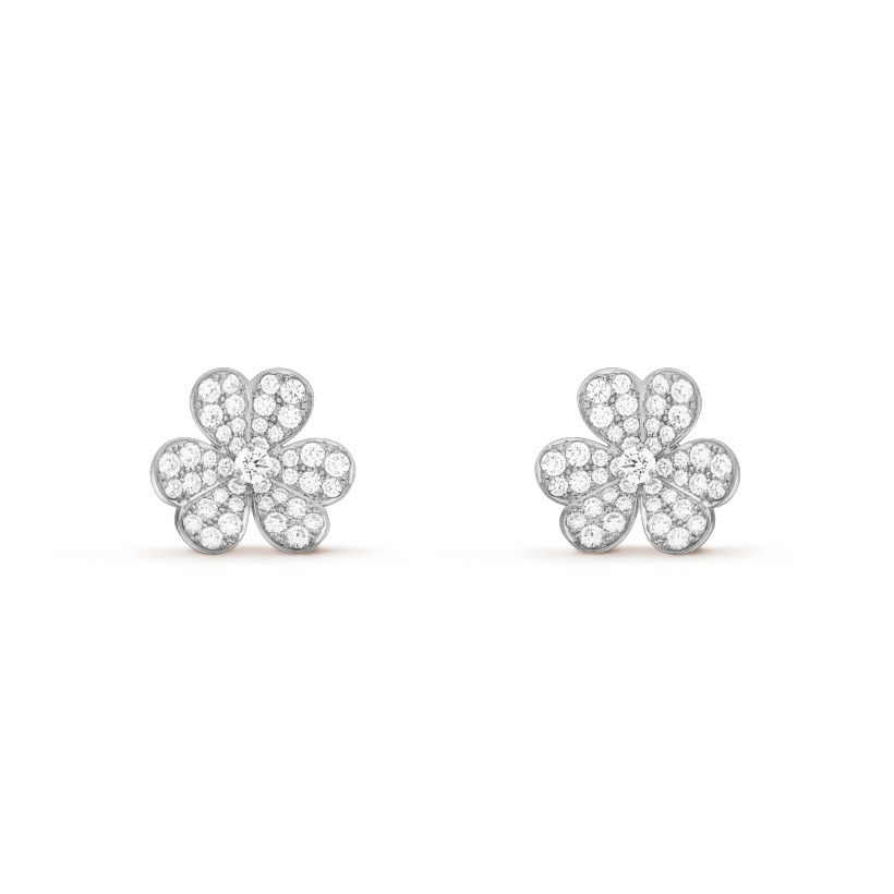 [LUXORA]FRIVOLE SILVER FLOWER DIAMOND EARRINGS