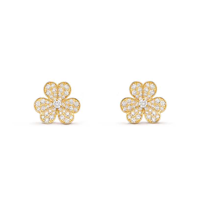 [LUXORA]FRIVOLE GOLD FLOWER DIAMOND EARRINGS