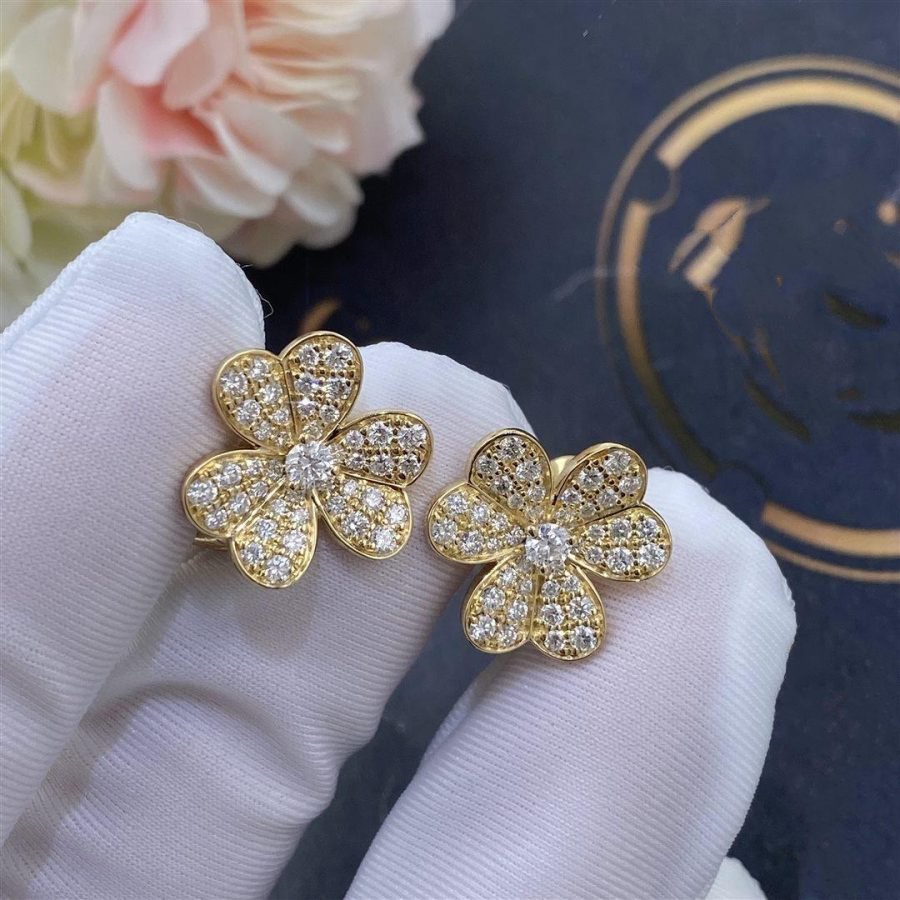 [LUXORA]FRIVOLE GOLD FLOWER DIAMOND EARRINGS