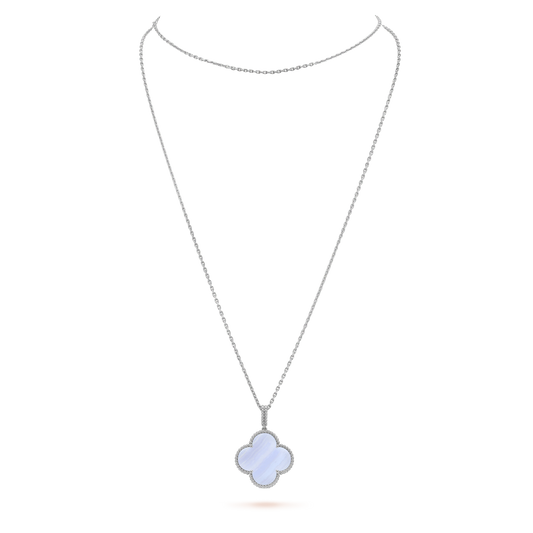 [LUXORA]CLOVER SILBER CHALZEDON GROSSE KLEEB LATT KETTE