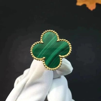 [LUXORA]CLOVER MALACHITE RING