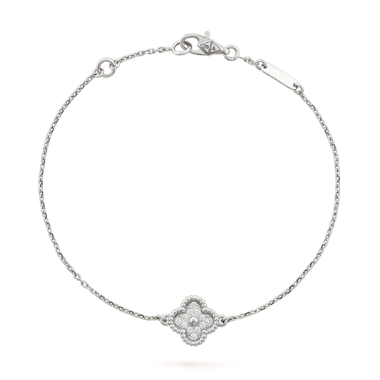 [LUXORA]CLOVER SINGLE BLUMENARMBAND SILBER