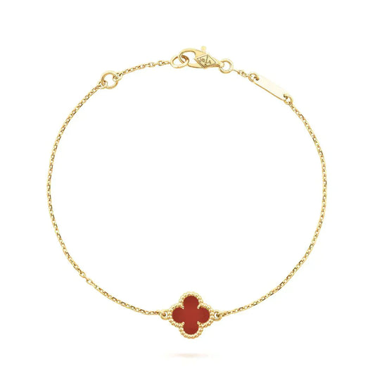 [LUXORA]CLOVER CARNELIAN EINZELBLUMENARMBAND