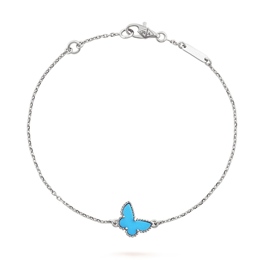 [LUXORA]BUTTERFLY TÜRKIS SCHMETTERLING ARMBAND SILBER