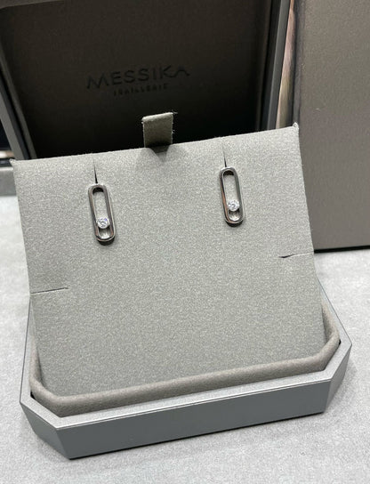 [LUXORA]MOVE UNO SMALL 1 DIAMOND EARRINGS