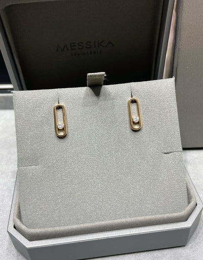 [LUXORA]MOVE UNO SMALL 1 DIAMOND EARRINGS