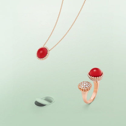 [LUXORA]PERLEE COULEURS DIAMOND ROSE GOLD BETWEEN THE FINGER RING