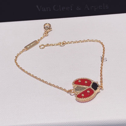 [LUXORA]LUCKY SPRING 1 MOTIF PINK GOLD BRACELET