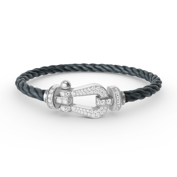 [LUXORA]FORCE LARGE HORSESHOE FULL DIAMOND BRACELET SILVER