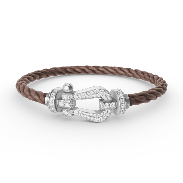 [LUXORA]FORCE LARGE HORSESHOE FULL DIAMOND BRACELET SILVER