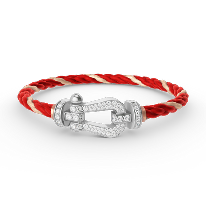 [LUXORA]FORCE LARGE HORSESHOE FULL DIAMOND BRACELET SILVER