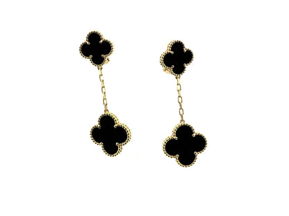 [LUXORA]CLOVER 2 MOTIFS  EARRINGS (MULTIPLE CHOICESC