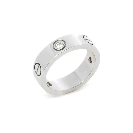 [LUXORA]LOVE RING 5.5MM 3 DIAMONDS SILVER