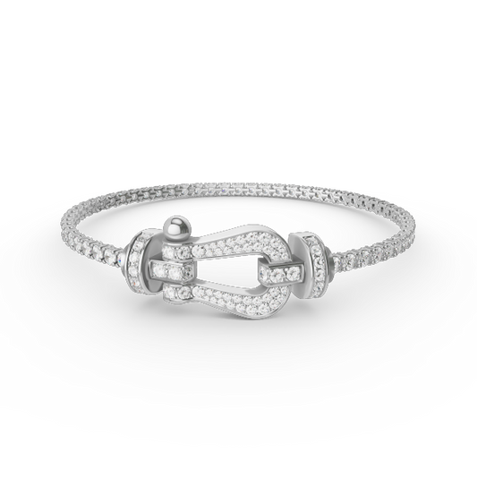 [LUXORA]FORCE  GROSSES HUFEISEN VOLLSTÄNDIGES DIAMANT-TENNISARMBAND