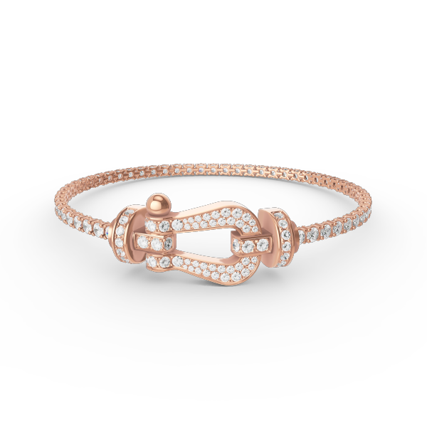 [LUXORA]FORCE  LARGE HORSESHOE FULL DIAMOND TENNIS BRACELET